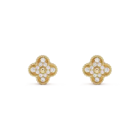 Vintage Alhambra Earrings (Diamond)