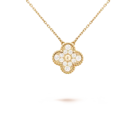 Vintage Alhambra Pendant Necklace (Diamond)