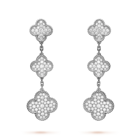 Magic Alhambra Earrings, 3 Motifs (Diamond)