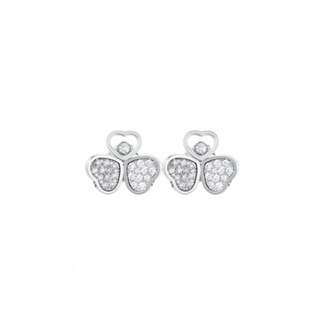 Happy Hearts Wings Earrings, White Gold, Diamonds