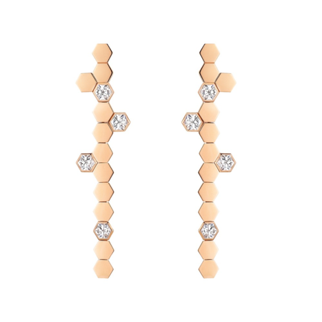 Bee de Chaumet Earrings Rose Gold, Diamonds