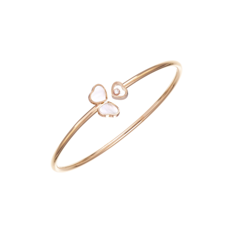 Happy Hearts Wings Bangle, Ethical Rose Gold, Diamond