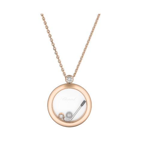 Happy Golf Pendant, Ethical Rose Gold, Diamonds