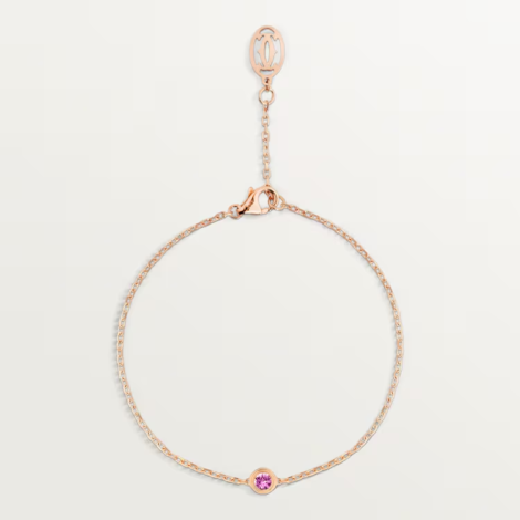 Cartier d'Amour Bracelet ( Rose Gold, Pink Sapphire )