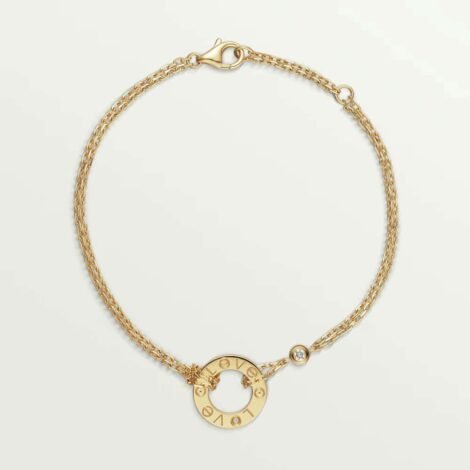 Love Bracelet, On Chain,  2 Diamonds
