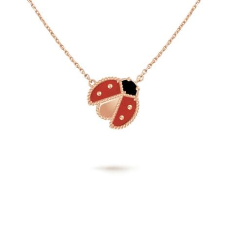 Lucky Spring Pendant, Open Wings Ladybug