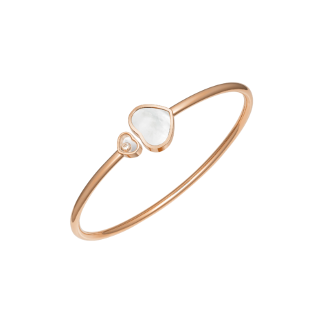 Happy Hearts Bangle, Ethical Rose Gold, Diamond