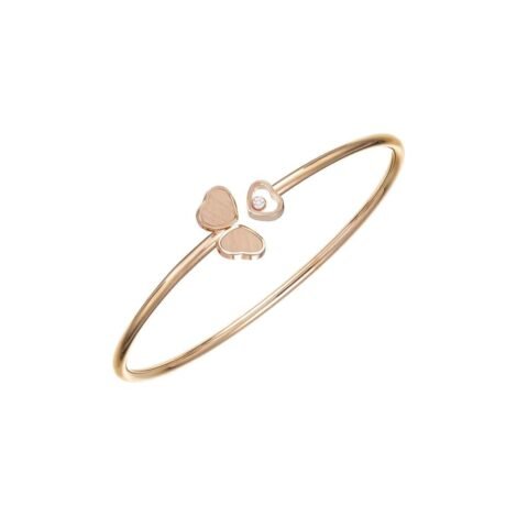 Happy Hearts Wings Bangle, Ethical Rose Gold, Diamond