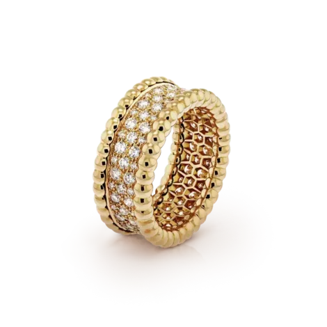 Perlée Diamonds Ring, 3 Rows