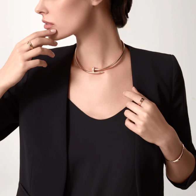 Juste Un Clou Torque Necklace, Classic Model, Diamonds