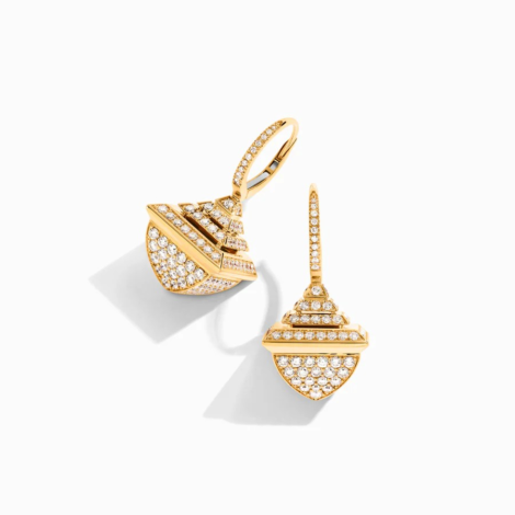 Cleo Rev Full Diamond Drop Earrings