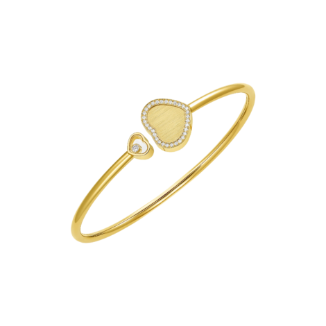 Happy Hearts Golden Hearts Bangle, Ethical Yellow Gold, Diamonds
