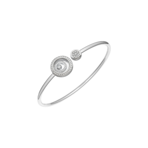 Happy Spirit Bangle, Ethical White Gold, Diamonds