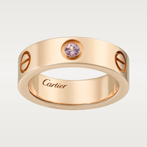 Love Ring, Pink Sapphire (Pink Gold, Sapphire)
