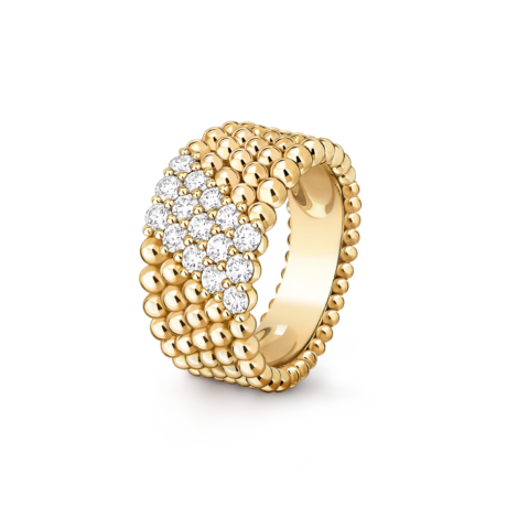 Perlée Diamonds Ring, 5 Rows
