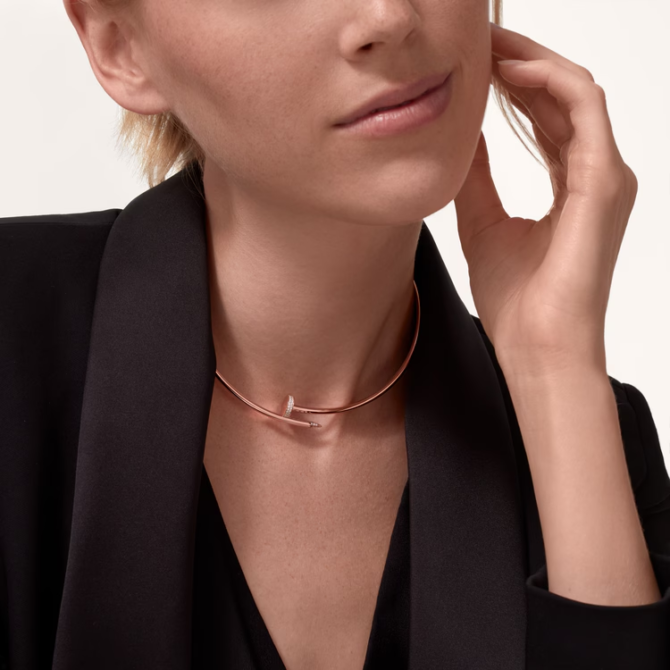 Juste Un Clou Torque Necklace, Small Model, Diamonds