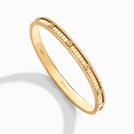 LIFE Full Diamond Hinged Bangle