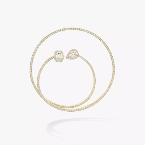 My Twin Pavé Mono Hoop 2x0.10ct Earrings