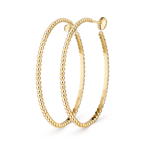 Perlée Pearls of Gold Hoop Earrings, Large Model