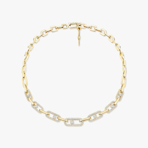 Move Link Pavé Necklace