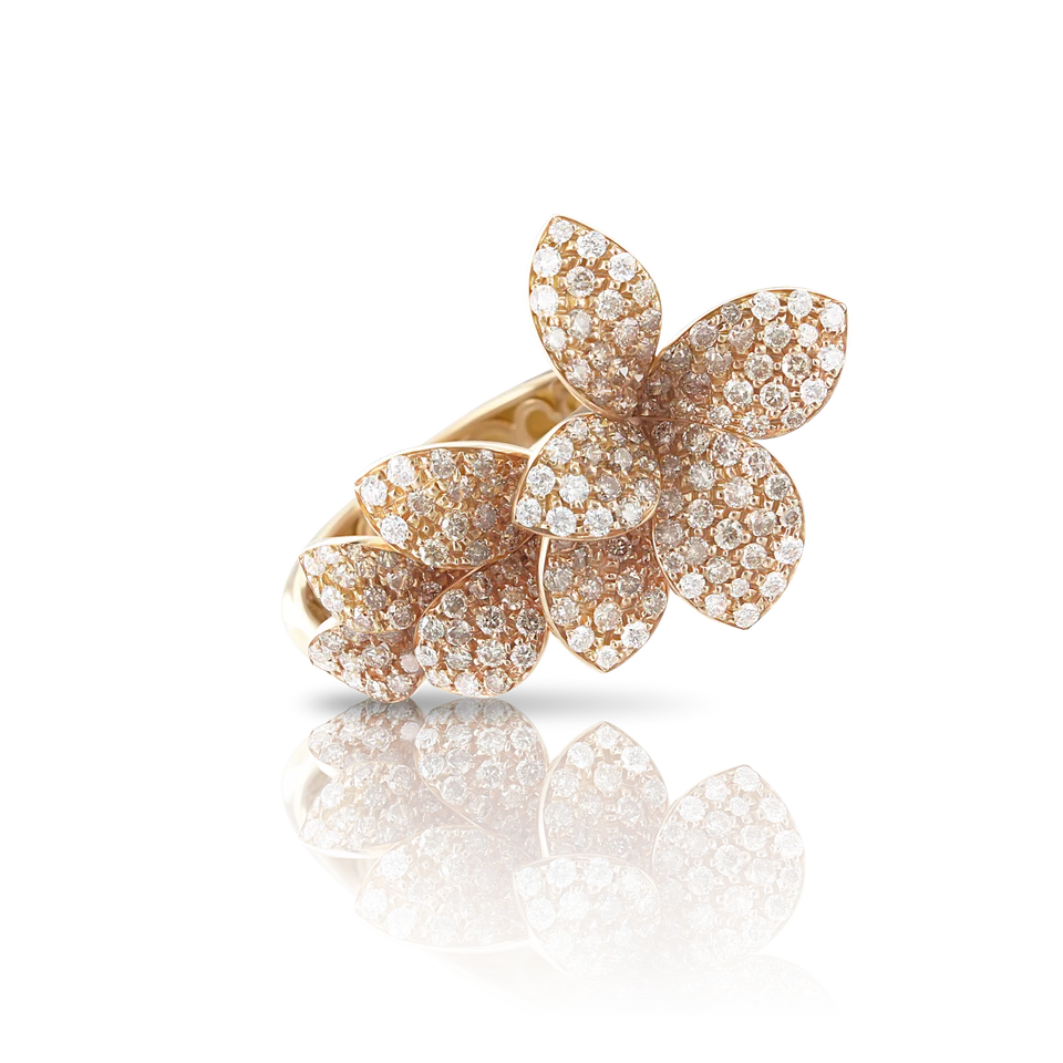 Petit Garden Ring, Rose Gold with Diamonds