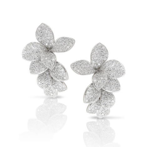 Petit Garden Earrings, White Gold with Diamonds