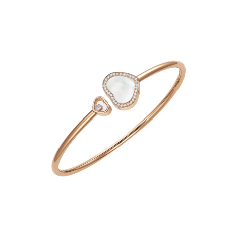 Happy Hearts Bangle, Ethical Rose Gold, Diamonds