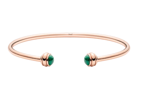 Piaget Possession Open Bangle Bracelet, Rose Gold, Malachite