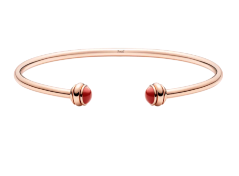 Piaget Possession Open Bangle Bracelet, Rose Gold, Red Carnelian