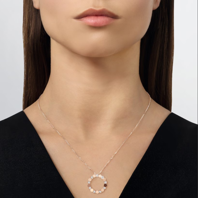 Bee de Chaumet Medium Model Pendant, Rose Gold, Diamonds