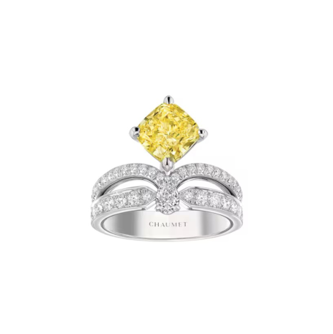 Joséphine Eclat Floral 2cts Solitaire Platinum, Yellow Diamond, Diamonds
