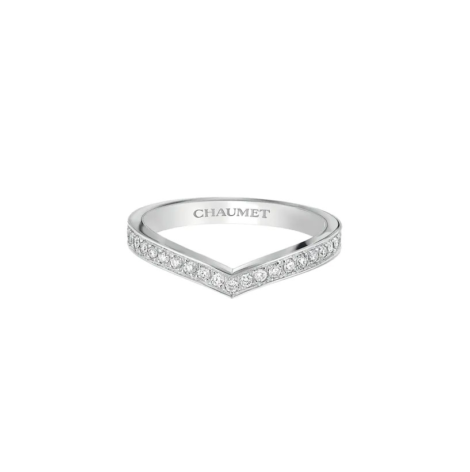 Joséphine Aigrette Wedding Band Platinum, Diamonds, 2.3mm