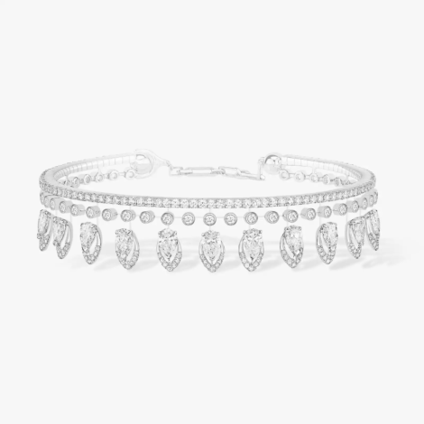 Skinny Desert Bloom White Gold Diamond Bracelet