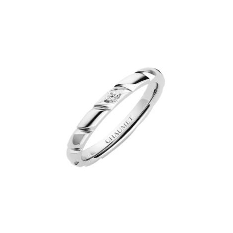 Torsade de Chaumet Wedding Band Platinum, Diamonds, 2.5mm
