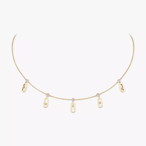 Move Uno Drop Pendant Choker Diamond Necklace