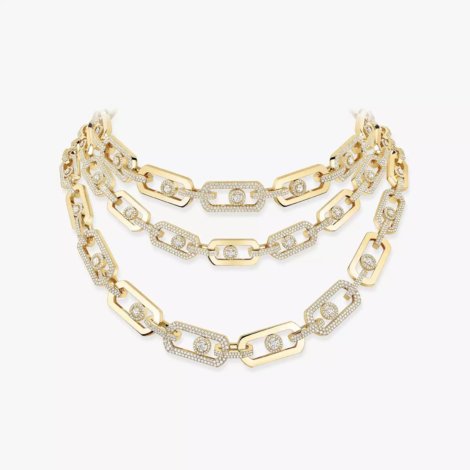 So Move 3-row Diamond Necklace