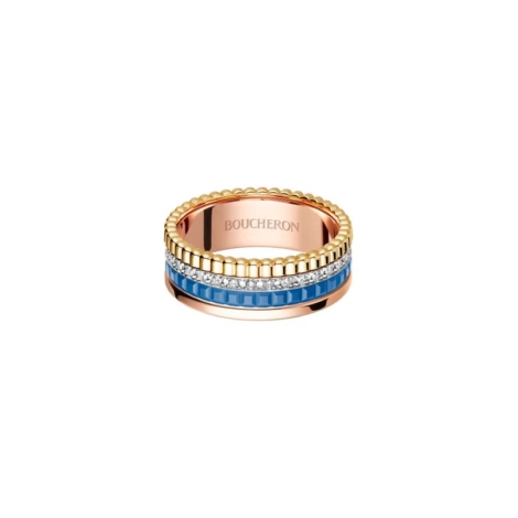 Quatre Blue Edition Small Ring, Diamonds